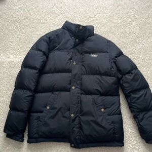 men’s LL Bean down coat , size medium tall, color black